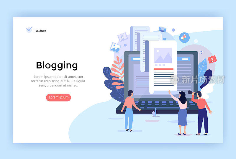 Blogging concept illustration.